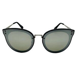 7020 | Silver Mirror Rimless Lens Cateye Sunglasses